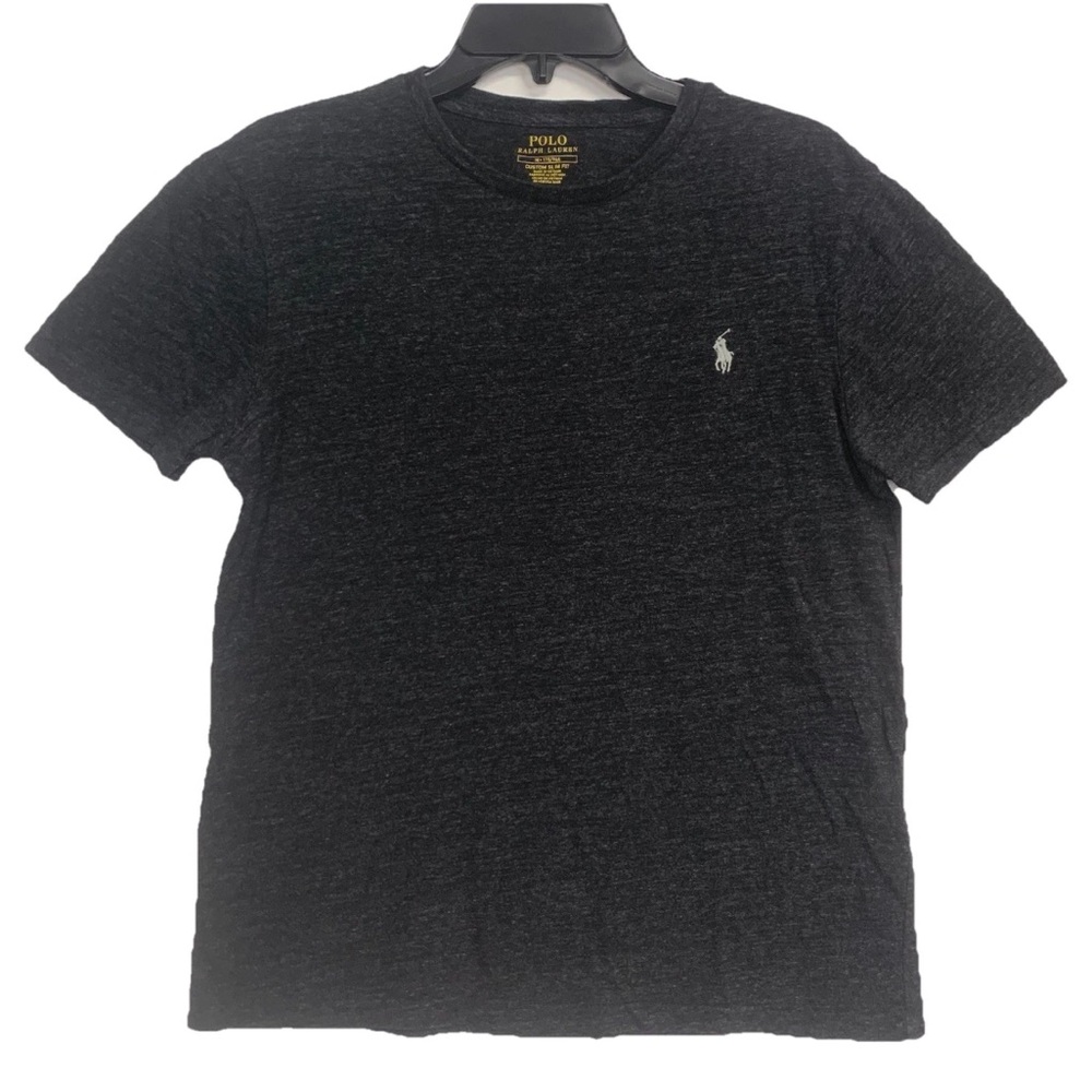 Men’s Polo Ralph Lauren Custom Slim Fit Cotton Tee Shirt Sz M Heather Gray Grey